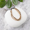 bracelet - brass + stone - 3-band by baizaar