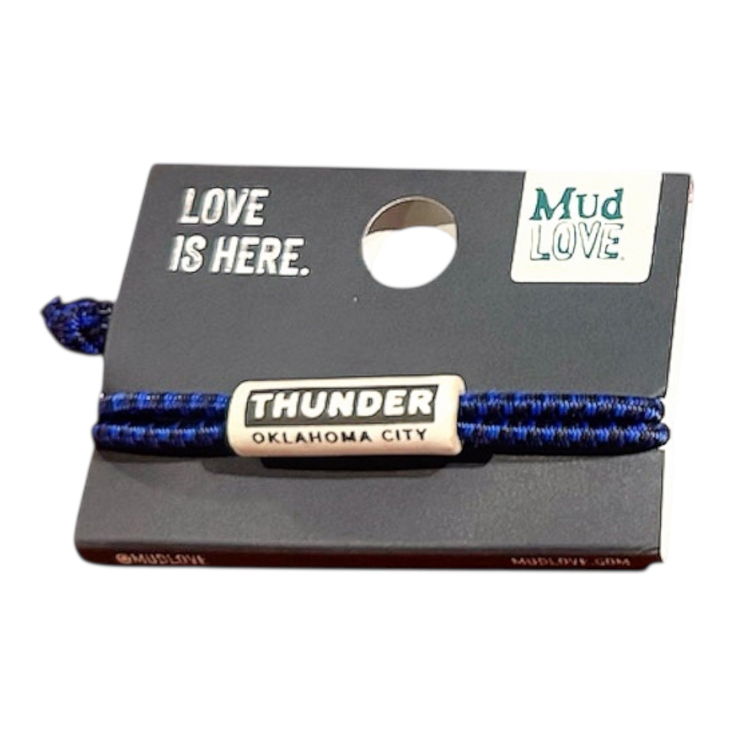 bracelet - stretch cord - ceramic tag by mudlove