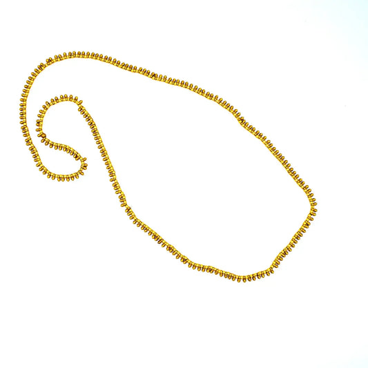 necklace - beaded droplet - brass - 28" by baizaar