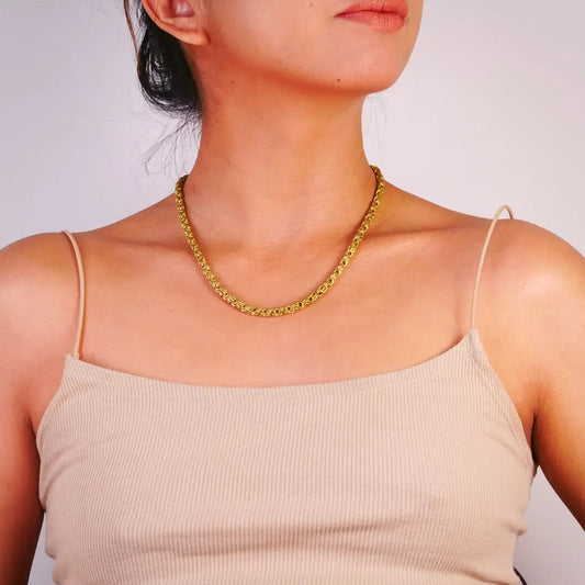 necklace - byzantine chain - brass - 20" by baizaar