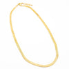 necklace - brass 16" thin herringbone chain by baizaar