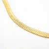 necklace - brass 16" thin herringbone chain by baizaar