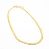 necklace - brass 16" thin herringbone chain by baizaar