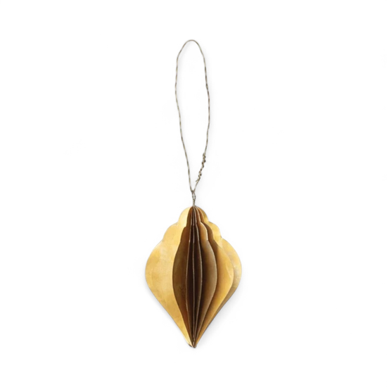ornament - brass honeycomb by creative co-op