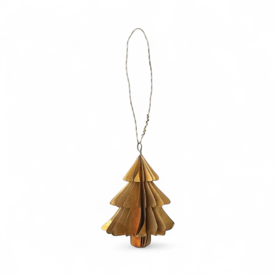 ornament - brass honeycomb by creative co-op