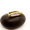 ring - brass long - moonstone by baizaar