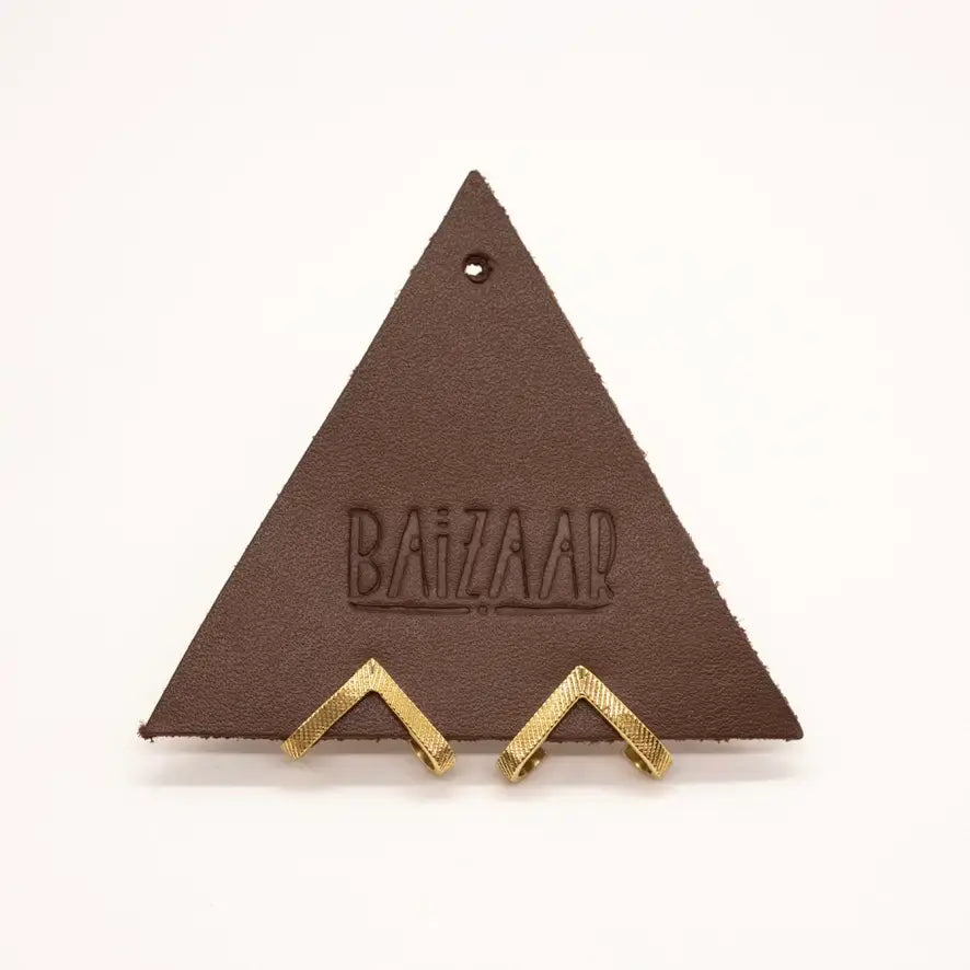 earring - hugging stud - brass by baizaar