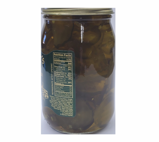 pickles - spicy bread & butter jalapeno - thin cut chips by ben jack larado's