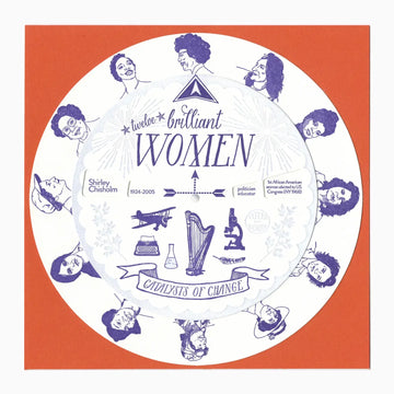 spinner card - brilliant women by blackbird letterpress