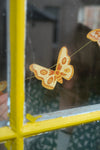 garland - recycled cotton paper - butterflies yellow/ochre/white by east end press