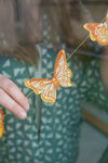 garland - recycled cotton paper - butterflies yellow/ochre/white by east end press