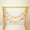 garland - recycled cotton paper - butterflies yellow/ochre/white by east end press