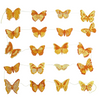 garland - recycled cotton paper - butterflies yellow/ochre/white by east end press