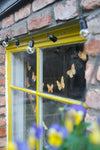 garland - recycled cotton paper - butterflies yellow/ochre/white by east end press