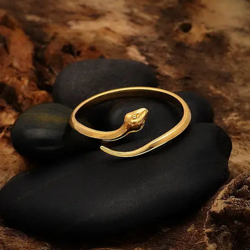 ring - adjustable simple snake - bronze by nina designs