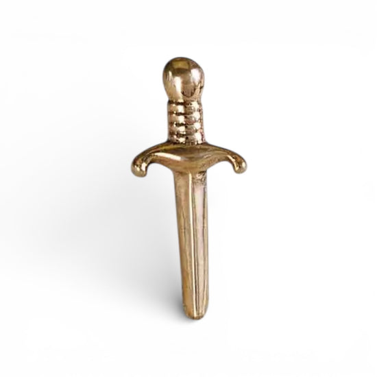 earring single - mini dagger post - bronze by nina designs