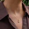 necklace - wax seal heart - gold filled/bronze - 18" by nina designs