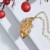 necklace - flat anatomical heart - bronze gold filled by nina designs