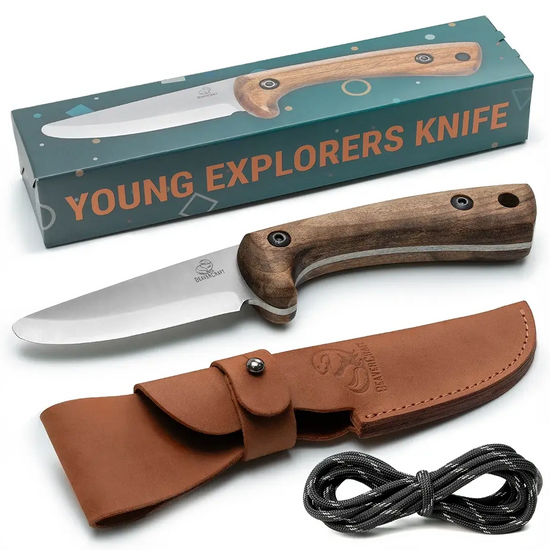 tool - kid-safe knife - young explorers - leather sheaf by beavercraft