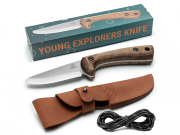 tool - kid-safe knife - young explorers - leather sheaf by beavercraft