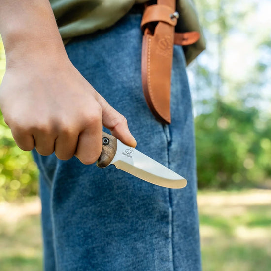 tool - kid-safe knife - young explorers - leather sheaf by beavercraft