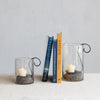 hurricane candle holder - bubble glass - hook insert by creative co-op