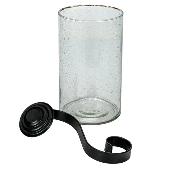 hurricane candle holder - bubble glass - hook insert by creative co-op