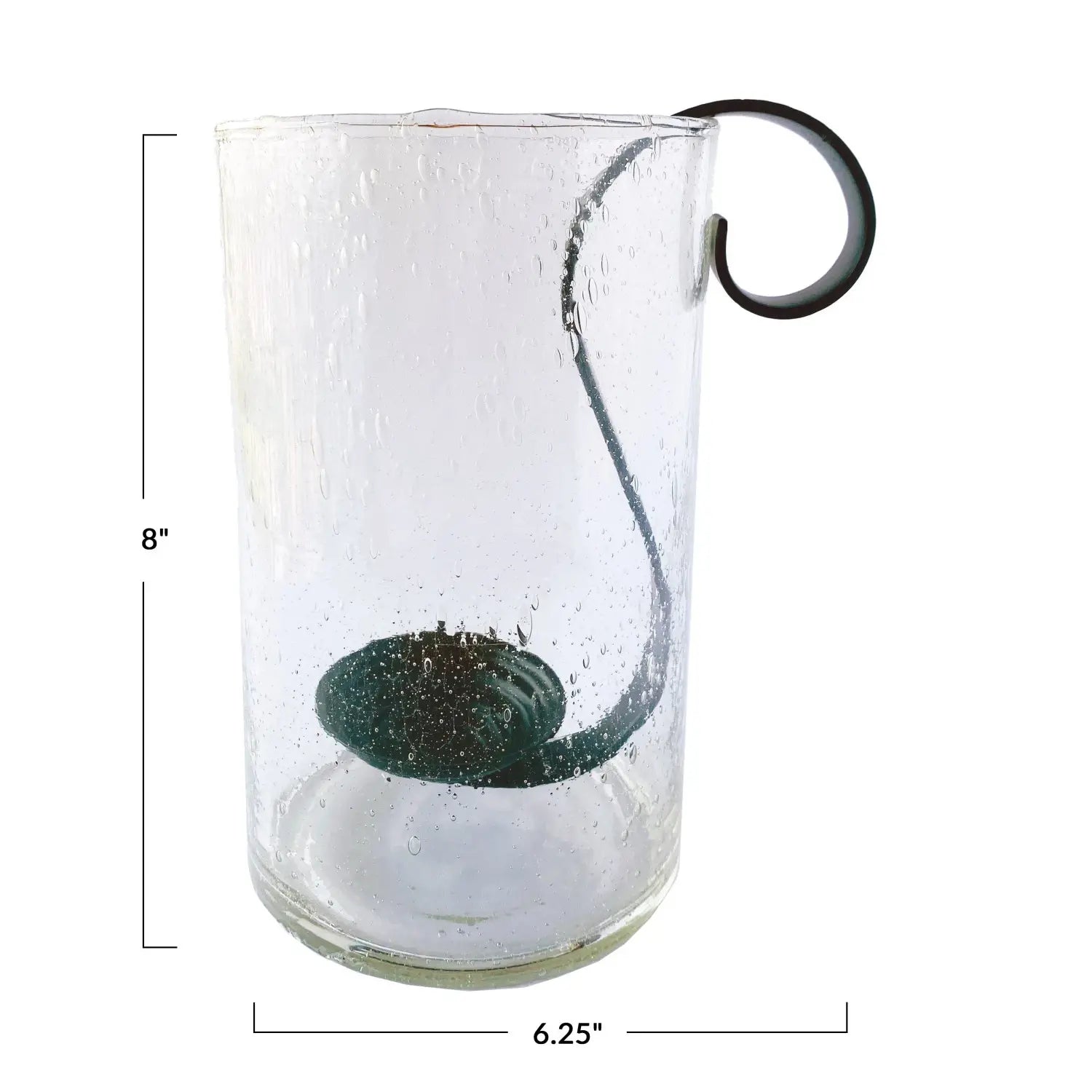 hurricane candle holder - bubble glass - hook insert by creative co-op