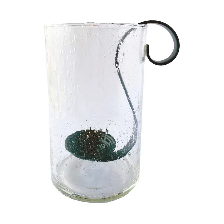 hurricane candle holder - bubble glass - hook insert by creative co-op