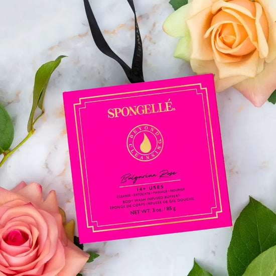 sponge buffer - body washed infused - bulgarian rose by spongelle llc
