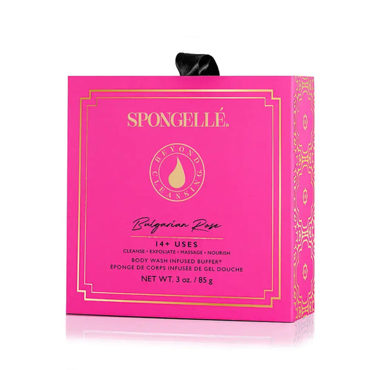 sponge buffer - body washed infused - bulgarian rose by spongelle llc