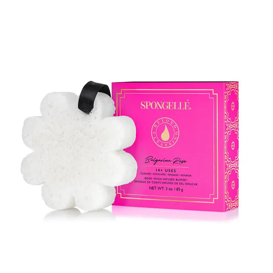 sponge buffer - body washed infused - bulgarian rose by spongelle llc