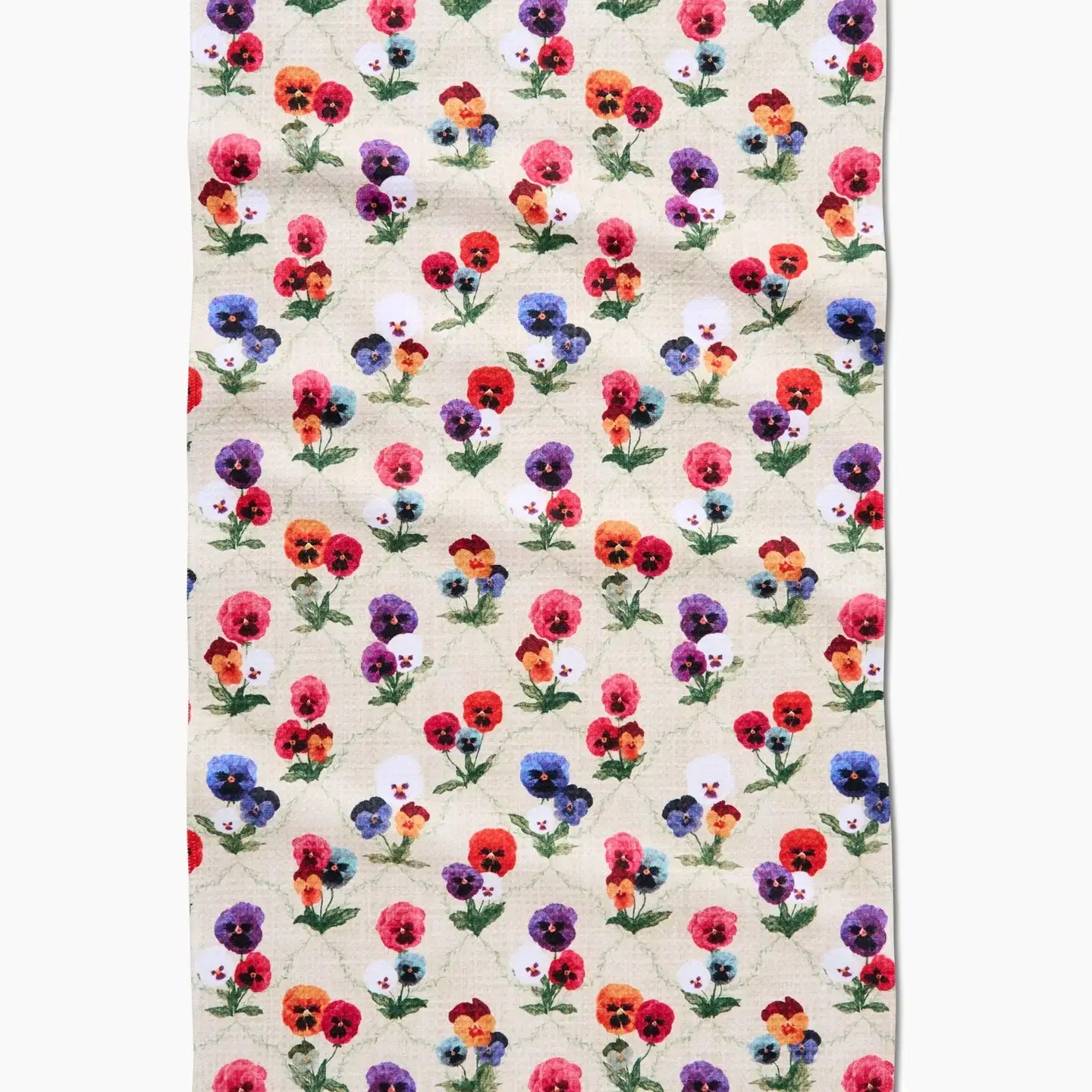 tea towel - microfiber - bunch of pansies by geometry house