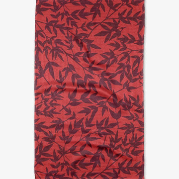 tea towel - microfiber - burgundy branches by geometry house
