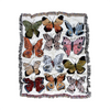 blanket - recycled cotton/acrylic - butterfly & moth tapestry by calhoun & co.