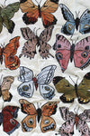 blanket - recycled cotton/acrylic - butterfly & moth tapestry by calhoun & co.