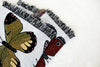 blanket - recycled cotton/acrylic - butterfly & moth tapestry by calhoun & co.