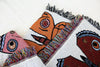 blanket - recycled cotton/acrylic - butterfly & moth tapestry by calhoun & co.