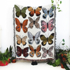 blanket - recycled cotton/acrylic - butterfly & moth tapestry by calhoun & co.