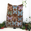 blanket - recycled cotton/acrylic - butterfly & moth tapestry by calhoun & co.