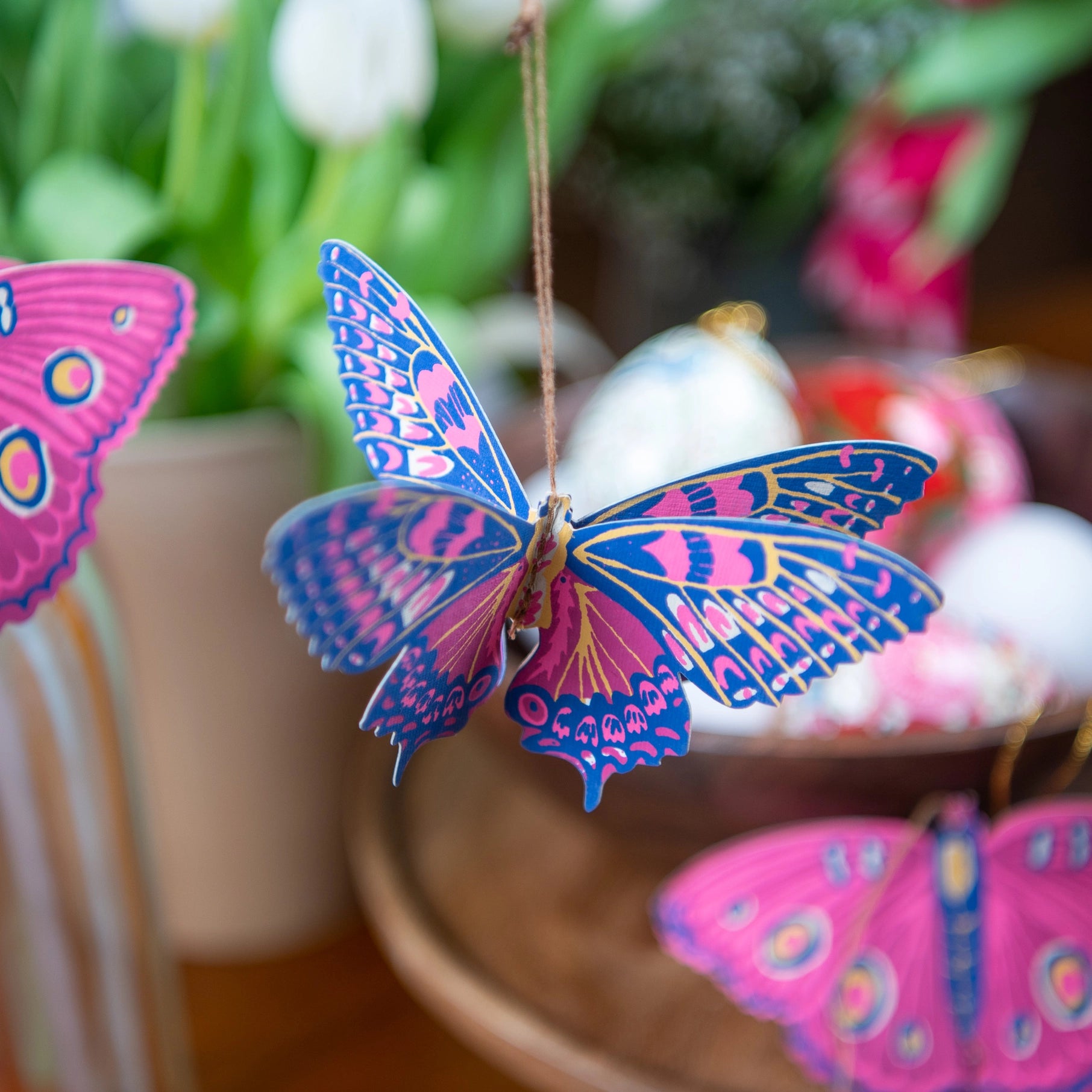 ornaments - recycled cotton paper - butterflies by east end press