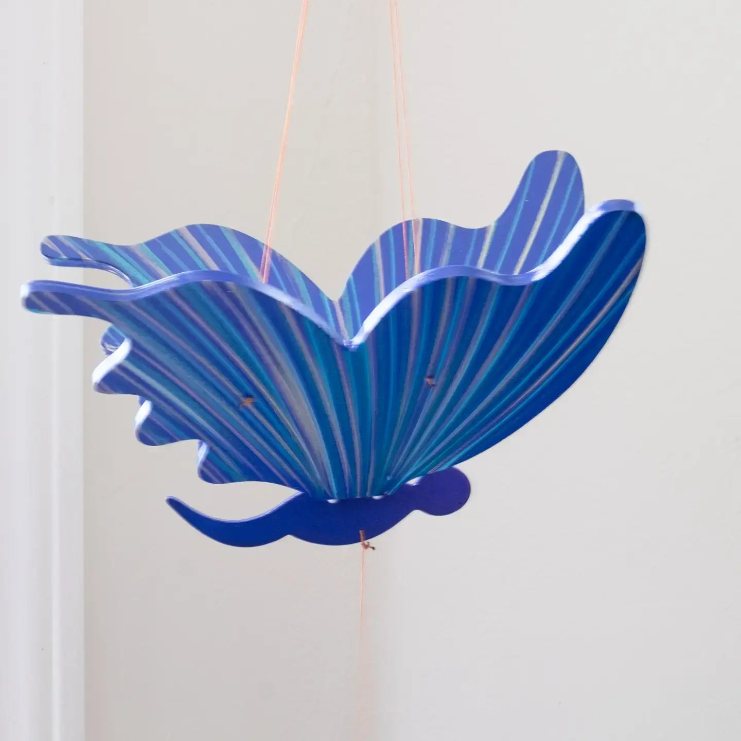 mobile - flying butterfly - blue by tulia's artisan gallery