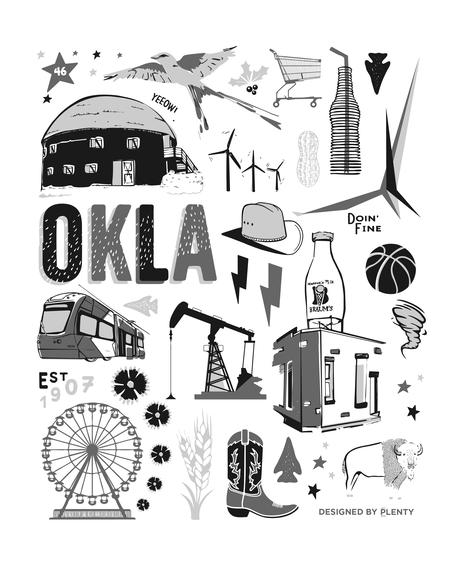 sticker - okla icons by catprint