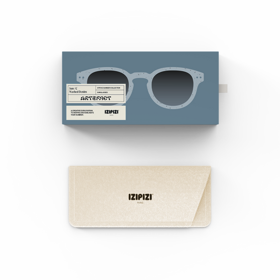 sunglasses - washed denim - #c square by izipizi