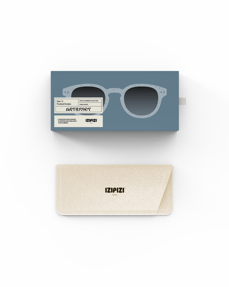 sunglasses - washed denim - #c square by izipizi