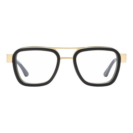 caddis reading glasses - bandit - matte gold - matte black by caddis