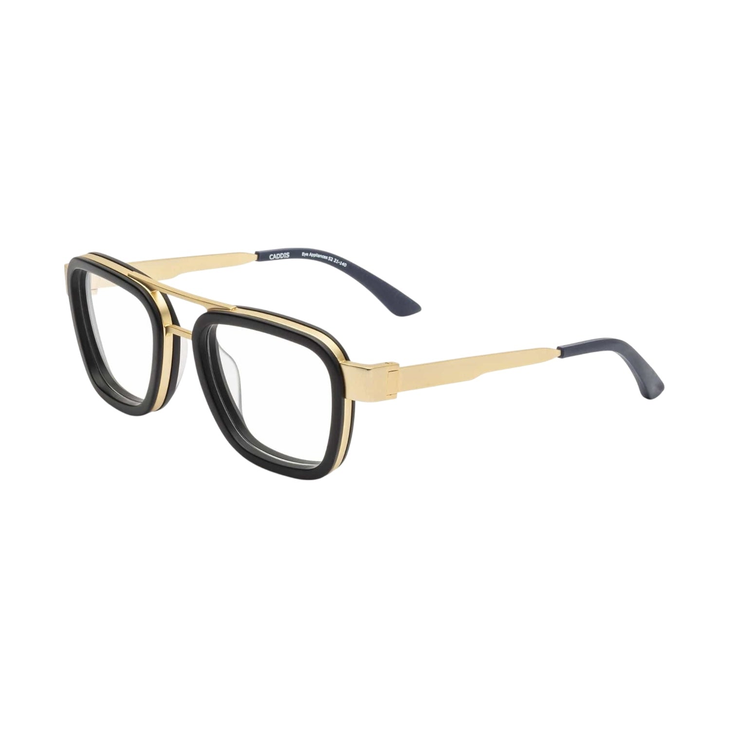 caddis reading glasses - bandit - matte gold - matte black by caddis