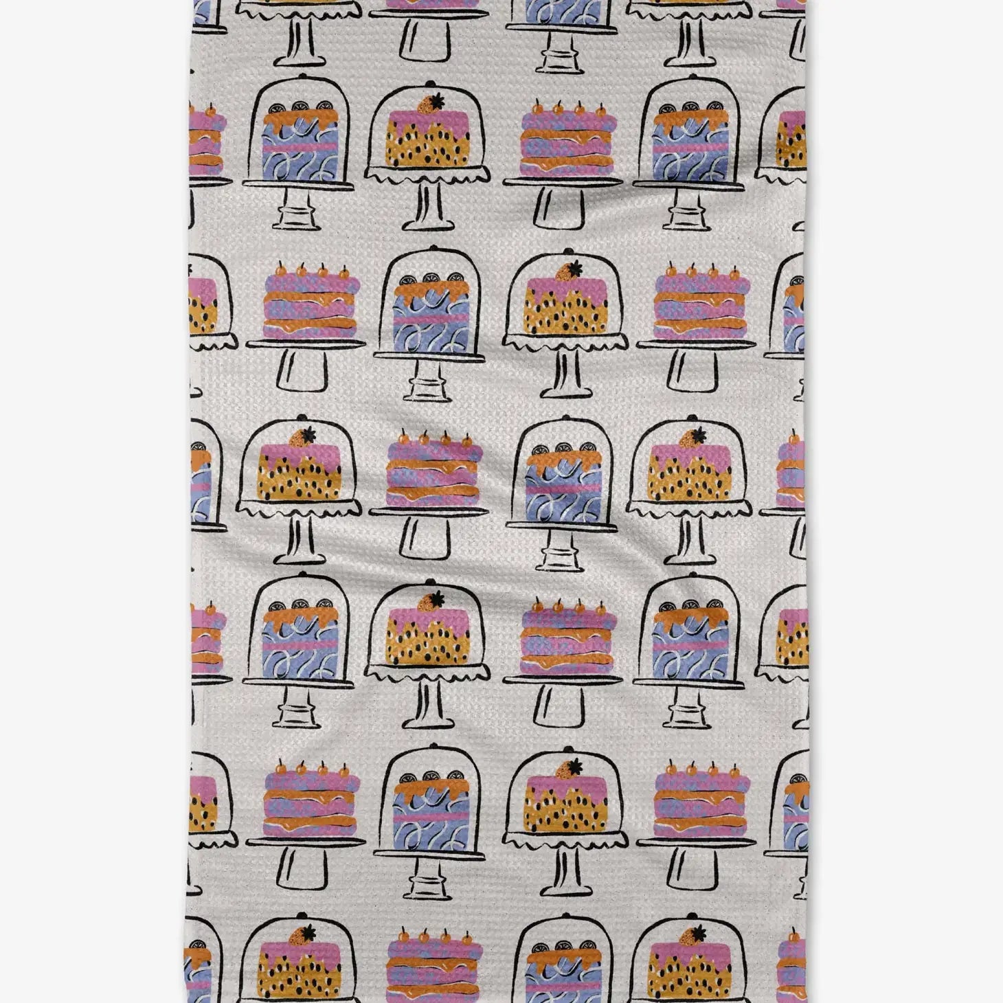 microfiber tea towel - cakes in the window by geometry house