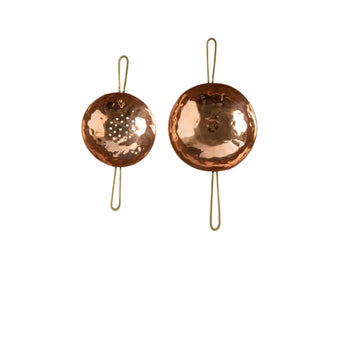 tea strainer - camden - hammered copper by be home