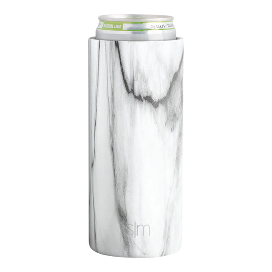 cooler - ranger slim can - carrara marble by simple modern